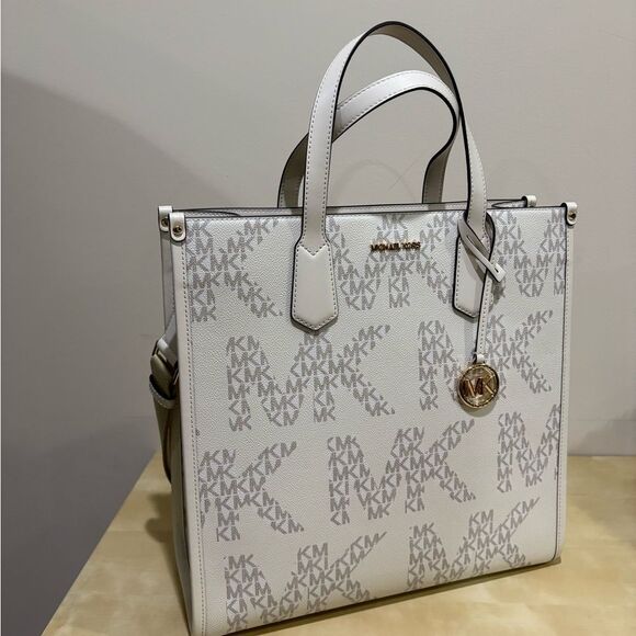 Michael Kors Maple Large LOGO White tote - Picture 1 of 9